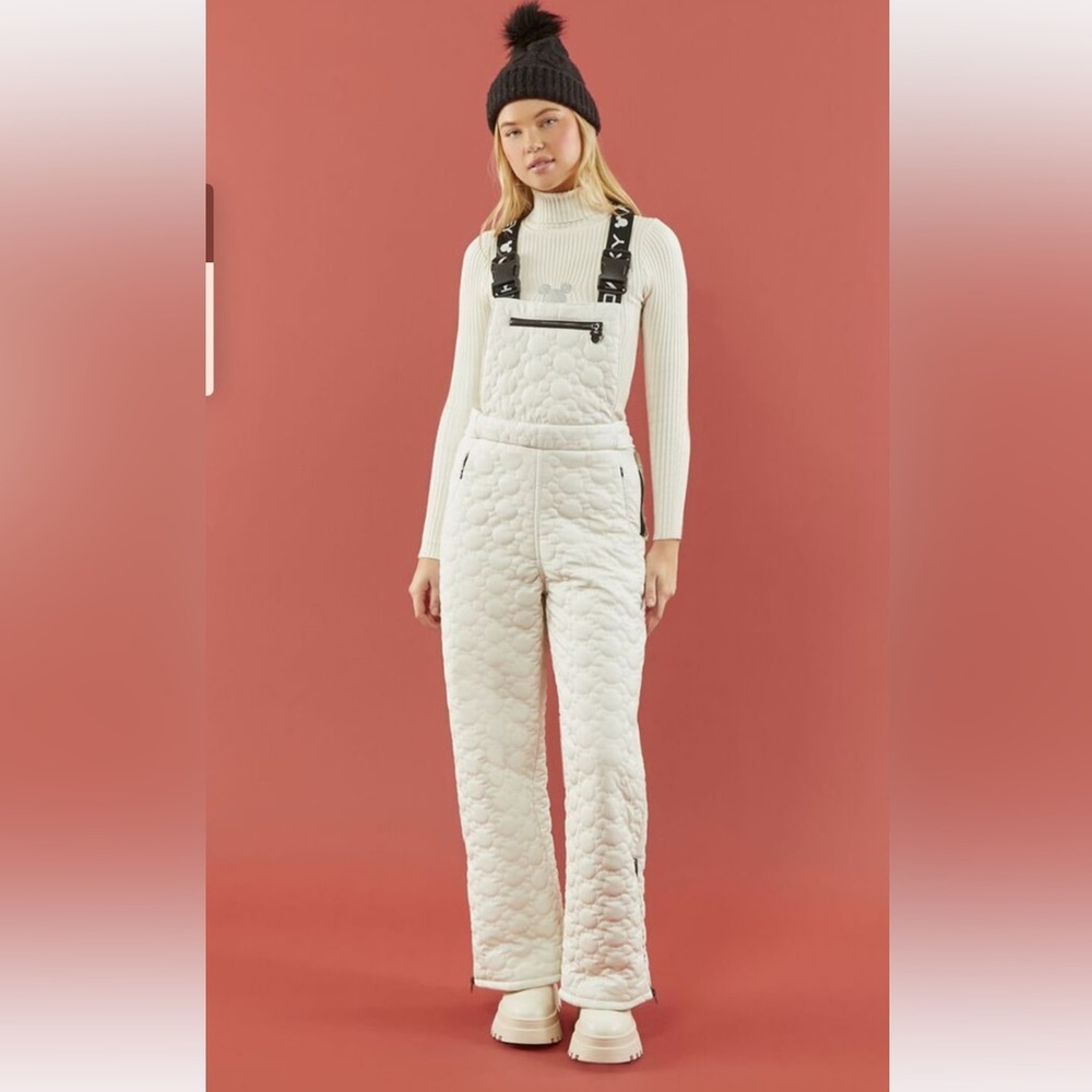 FOREVER 21 x Disney Mickey Mouse Quilted Overalls One piece Jumpsuit